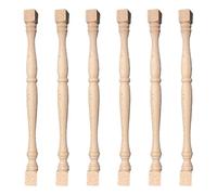 Wooden Spindles 6Pcs 13x1 Inch Unfinished DIY Friendly Wooden Baluster Spindles for Staircase, Handrail, Woodworking, Furniture