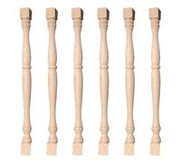 Wooden Spindles 6Pcs 13x1 Inch Unfinished DIY Friendly Wooden Baluster Spindles for Staircase, Handrail, Woodworking, Furniture Spindle Baluster