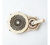 Wooden Spiral and Gear Activity Board for Seniors, Handcrafted Fidget Panel with Rotating Mechanisms, Fine Motor Skills and Cognitive Engagement