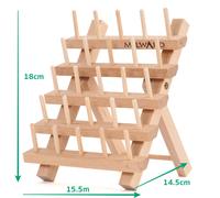 MILWARDS 2511423 Holder: 25 Spools: Beech Wood, 14.5 x 15.5 x 18cm