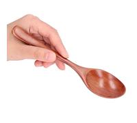 Wooden Spoon for Rice and Soup, 7.3" Natural Wooden Serving Spoon for Stirring