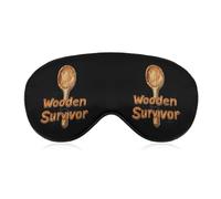 Wooden Spoon Survivor Sleep Mask Breathable Light-Blocking Eye Masks for Men Women