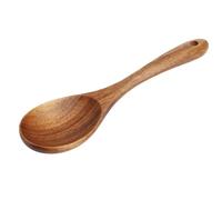 Wooden Spoons for Cooking, 26 cm Natural Teak Cooking Spoons Large Wooden Non-Stick Spoons with Ergonomic Handle Ideal Heat Resistan Cooking Utensils Wooden Kitchen Utensils for Serving Mixing
