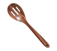 Wooden Spoons for Cooking, Wooden Cooking Utensils Slotted Wooden Ladle, Natural Premium Teak Kitchen Utensils, Baking Gifts Good Grip Large Cooking Spoons Heat Resistant & Non Stick