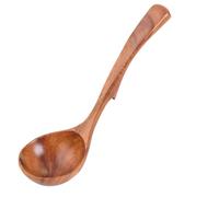 Wooden Spoons for Cooking, Wooden Ladle for Soup, Heat Resistant Cooking Spoon with Back Hooks, Natural Wooden Utensil Set for Cooking, Serving, Stirring, Non-Stick Pans, Kitchen Utensil Essentials