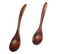 Wooden Spoons Set Long Handle Spoon Old Lacquer Spoon Wooden Soup Ladle Porridge Spoon for Family Restaurant Hotel