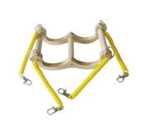 Wooden Spring Swing Toy - Solid Spring Swing | Cockatoo Hammock, Bird Feeder Activity with a Solid Wooden Structure | Safe Cockatiel Chewing Game for Boys