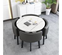 Wooden Square Dining Table Set Modern Round Square Dining Table Set With 4 Chairs Stylish Conference Table & Dining Room Furniture For Family Gatherings,12,80cm*73cm