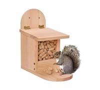Wooden Squirrel Feeder - Picnic Table Chipmunk Feeding Station | Easy Fill Backyard Garden Wildlife Feeder, Durable Outdoor Garden Accessory For Backyard Gardening, Easy To Fill