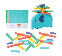 Wooden Stacking Blocks Animals - Childhood Elephant Stacking Game, Logic Thinking Assembling Toys | Elephant Image Combination Toy for Travel, Park, Outdoor, Home, School