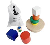 Wooden Stacking Game - Construction Blocks, Colourful Tumbling Toy Set | Educational Development Detail, Hands-On Learning Advantage, Children Boys Girls Playroom Activity, Creative Fun Gift