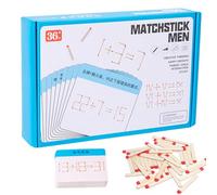 Wooden Stacking Puzzle Toy - 3D Stacking Brain Teaser Toy | Wooden Match Stick Logic Game | Parent-Child Interaction Early Educational Toyes For Aged 3+ Preschool Learning Activity Problem Solving Ski