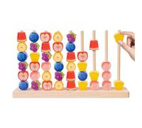 Wooden Stacking Puzzle Toy - Fruit Sorting Game | Sensory Shape Learning Game, For Kids Girls Kindergarten Classroom Travel Family Party Birthday, Fruit Sorting Games