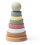 Wooden Stacking Tower Multicoloured one size