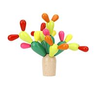 Wooden Stacking Toy Rainbow Cactus Puzzle Building Blocks Funny Educational Activities Toy Montessori Toy for Toddlers