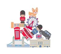 Wooden Stacking Toys - Balancing Toy with London Bus, Big Ben, Buckingham Palace, Black Cab and more - Wooden Toys for 1 Year Old, Toddler Toys - Early Development & Activity Toys by Orange Tree Toys