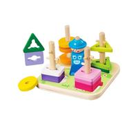 Wooden Stacking Toys | Fine Motor Blocks | Stacking Toy - for Kids Home Kindergarten Travel Playroom Learning Development