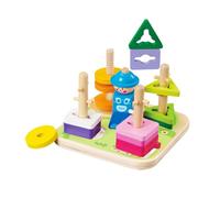 Wooden Stacking Toys | Sensory Geometric Board,Shape Sorting Stacker - for Home Preschool Kindergarten Travel Playroom Home