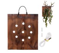 Wooden Staghorn Fern Hanging Board, Staghorn Fern Mounting Board, Plate Wall Hanging Planter, Vertical Wall Planter Small Wooden Plant For Orchids And Succulents