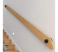 wooden stair handrail,Wood Grain Stair Handrail Complete Kit,Solid Wood Pine Anti-Slip Wall Safety Railing for Bars,Lofts,Stairs (1ft-20ft),6ft