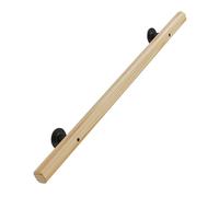 Wooden Stair Handrails, Wall Mount Elderly & Children's Railings, Against The Wall Safety Grab Bar Kit, Non-Slip Banister with Brackets, for Home/Hospitals/Bathroom (Natural Wood Colour, 120cm)