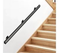Wooden Stair Handrails, Wall Mount Elderly Railings Safety Hand Support Rail Corridor Rod, Wood Rail for Staircase, Lofts Decking Banister, Grab Bar Kit(Black,220cm)