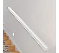 Wooden Stair Handrails, White handrails, Indoor Anti-Slip Handrails, Attic Stair Decoration, Corridor Support Rods, Wall Handrail with Installation Kit. (White, 500cm)