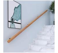 Wooden Stair il 250cm/98.4In Wall-Mounted Railing with Metal Brackets Indoor/Outdoor Staircase Banister and Stylish il for Home Safety and Decor