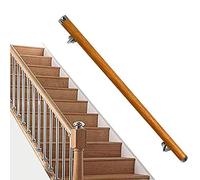 Wooden Stair il Kit - 1Ft-20Ft Non-Slip Banister Support Rod for Indoor/Outdoor Stairs Loft & Villa Wall Grab Bar Durable & Safe Stair Railings - 13Ft Option Available