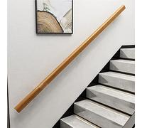 Wooden Stair il Kit Safe Non Slip Wall Mount Banister with Metal Bracket Space Saving Guardrail for Attics Corridors and Kindergartens (2ft/60cm)