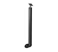 Wooden Stair il with 2-4 Step Support Side-Mounted Iron Post Zinc-Coated Indoor/Outdoor Use Includes 2 Grab Bars (Single Support) - Safe & Stylish