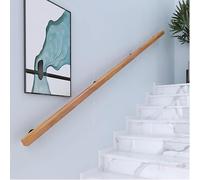 Wooden Stair il with Brackets - 200cm Wall Mounted Banister Railing, Outdoor Safety Grab Bar for Staircase Balustrade, Hand Rail for Home and Garden