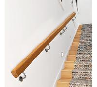 Wooden Stair Railing 14ft (420cm) WallMounted Handrails for Indoor/Outdoor Use Stainless Steel Support Durable Banister for Stairs Safety & Style.