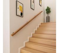 Wooden Stair Railing Kit for Kids Non Slip Indoor & Outdoor Safety Handrail Durable Grip Guard for Child Safety in Stairways