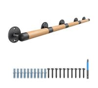 Wooden Stair Railing Wall Mount Staircase Handrail for Steps Indoor Outdoor Grab Bar Foot Rail, Deck Hand Rail for Steps Home Garden Corridor Lofts(B,16.4ft/500cm)