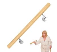 Wooden Stair Railing - Wall Mounted Handrails for Secure Hold - Smooth Wooden Handrail Suitable for Indoor and Outdoor Areas, Balconies, Door Passages, Porches and Home Environments