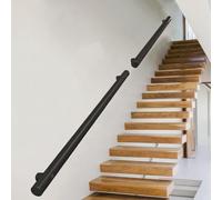 Wooden Stair Safety il with Wall Brackets, 2.8m, Indoor Use for Condominiums, Lofts, Villas, Corridors, Gardens, il System with Armrests