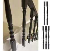 Wooden Stair Spindles - Square Balusters for Indoor Staircase Railing, Solid Banister Set for Home Remodeling (3 PCS) - Upgrade Your Home Decor