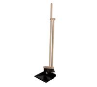 Wooden Standing Dustpan and Broom Lazy Grete Natural Broom Dustpan Set Long