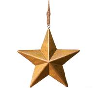 Wooden Star Christmas Tree Ornament Pendant Traditional Style | Natural wood material Multiple color options Classic decor for tree window or display