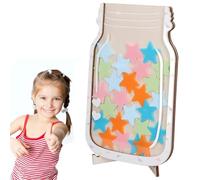 Wooden Star Reward Jar for Kids - Motivational Behavior Tracker for Home & Classroom - Montessori Learning Tool for Goal Setting & Positive Habits