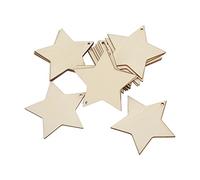 Wooden Stars for Crafts, Wood Stars for Crafts Star Ornaments Touch 20Pcs Wooden Stars for Crafts Non Antiallergic Star Wood Chip