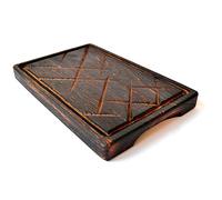 Wooden Steak Board - Solid Oak Cutting Board - Durable Serving Board for Burger, Cheese, Barbecue - Thick Meat Platter - Natural Chopping Board - Steak Plate (Small)