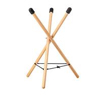 Wooden Steel Tongue Drum Stand, 2 in 1 Removable Handpan Rack, Stand or Sit Playing, Ideal for 10 to 22 Inch Drum Percussion Instrument (Size : Medium)