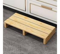 Wooden Step Stool 11/15 cm Height Non-Assembly Bathroom Kitchen Bedroom Bedside Support Ideal for Elderly Large 80 * 30 * 15 cm Sturdy Footrest.