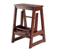 Wooden Step Stool - 2-Tier Folding Ladder Chair with Wide Platform for Home Use, Easy Storage, Durable Design