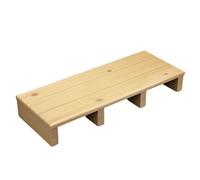 Wooden Step Stool - Adult Footrest for Bedside & Entry, Solid Wood with Non-Slip Surface, No Assembly Required, Low Bench for Bathroom & Kitchen Use