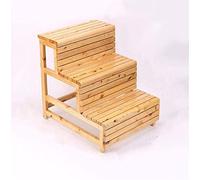 Wooden Step Stool,Barstools Solid Wood Ladder Stool Multifunctional Stool Foot Stools/Changing Shoes Folding Chairs Bathroom Stool with 3 Steps