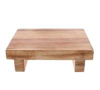 Wooden Step Stool Footstool for Knees and Feet, Sloping Design | Paulownia Wood, Smooth Natural Texture, Non-slip Surface, One Footstool, Remote Workers and Seniors