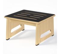 Wooden Step Stool for Adults, Bedside Step for High Beds with Non-slip Rubber Pad, 450 Lbs Capacity, ne Step Stool for Bathroom, Bedroom, Garden, Kitchen (Gulan, 8.7 in)